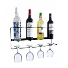 Adega Aramada Suspensa Preto Para 4 Garrafas