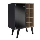 Adega Bar 1 Porta De Vidro 10 Porta-garrafas Capri Yescasa Br