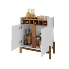 Adega Bar 2 Portas Lizz  Branco/cedro