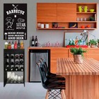 Adega Bar De Chão Rack P/ Garrafas, Copos E Taças Mdf Preto