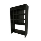 Adega Bar De Chão Rack P/ Garrafas, Copos E Taças Mdf Preto