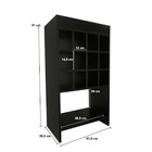 Adega Bar De Chão Rack P/ Garrafas, Copos E Taças Mdf Preto