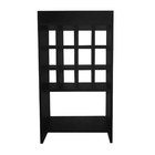 Adega Bar De Chão Rack P/ Garrafas, Copos E Taças Mdf Preto