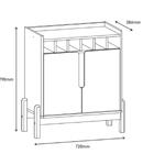 Adega Bar Luna 2 Portas Off White/cedro