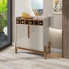 Adega Bar Luna 2 Portas Off White/cedro