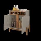 Adega Bar Luna 2 Portas Off White/cedro