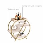 Adega Bar Luz Com Estrutura Metálica E 3 Prateleiras Babus -