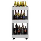 Adega Bar Multiuso Com Rodízios L03 Seul - Mpozenato - Branco