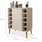 Adega Bar Para 10 Garrafas Dubai Off White - Rede Móveis