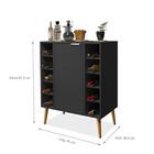 Adega Bar Para 10 Garrafas Dubai Preto  - Rede Móveis