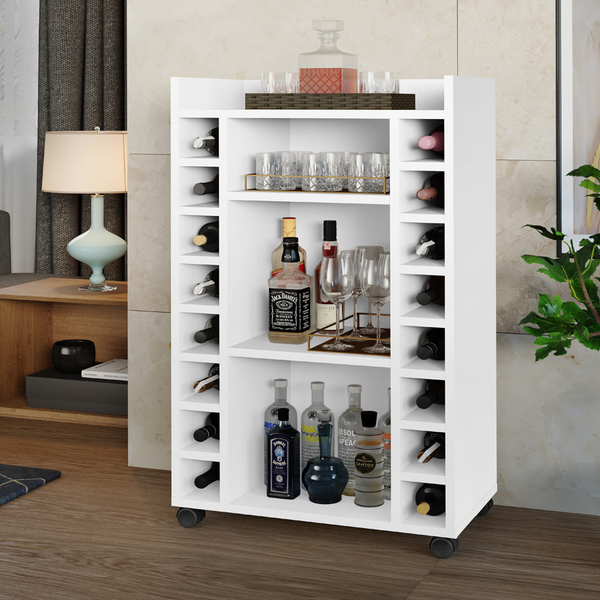 Adega Bar Para 16 Garrafas Belgica Branco- Rede Móveis