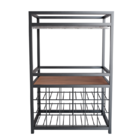 Adega Bar Para Vinhos Bebidas Com Cristaleiras Royal 90x40x60