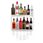 Adega Bar Suspensa Em Mdf Branco Para 12 Garrafas E 6 Taças