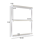 Adega Bar Suspensa Em Mdf Branco Para 18 Garrafas E 6 Taças