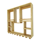 Adega Bar Suspensa Rústica Com Porta Rolha Madeira Natural