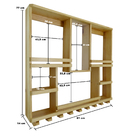 Adega Bar Suspensa Rústica Com Porta Rolha Madeira Natural