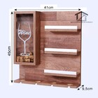 Adega Barzinho De Parede Porta Vinho E Rolhas Alf34m