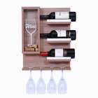 Adega Barzinho De Parede Porta Vinho Taças E Rolhas Alf44v