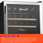 Adega Brastemp Dual Zone para 33 Garrafas com Painel Digital até 13° BZB33BEBNA 220V