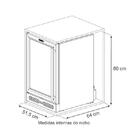 Adega Cave In 100 Preto Fosco Porta Invertida