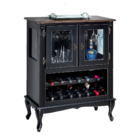 Adega Colonial De Madeira Com 2 Portas Para Até 12 Garrafas C