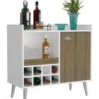 Adega Com 1 Porta - Branco/avelã