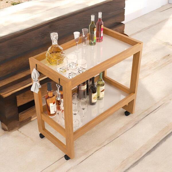 Adega Com Rodízios Orfeu Off White Sal Movelaria