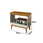 Adega Dakar Branco/madeira - Tebarrot Móveis