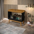 Adega Dakar Preto/madeira – Tebarrot Móveis