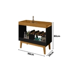 Adega Dakar Preto/madeira – Tebarrot Móveis