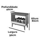 Adega Dakar Preto/madeira – Tebarrot Móveis