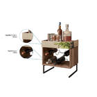 Adega De 6 Garrafas Madeira E Metal Estilo Industrial Aurora