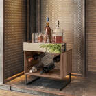 Adega De 6 Garrafas Madeira E Metal Estilo Industrial Aurora