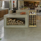 Adega De Chão Rústica Para 24 Garrafas Suporte Taças Madeira