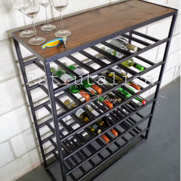 Adega De Chão Steel Shelf Floor Wine Estrutálica