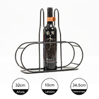 Adega De Mesa Aramada Preta Para 1 Garrafa E 2 Taças