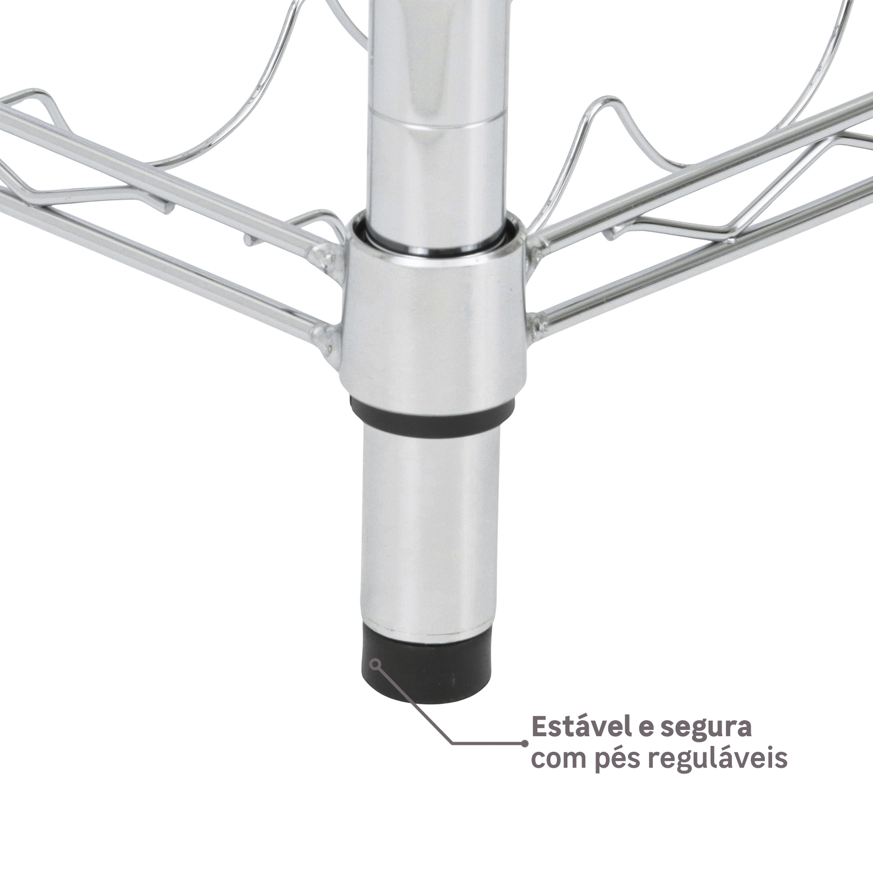 Adega de Metal Cromada Line 47x60x35, da Spaceo