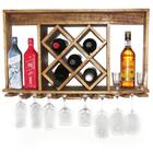 Adega De Parede 5 Colmeias 10x10 Garrafa Pinus Verniz Imbuia