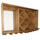 Adega De Parede 5 Colmeias 10x10 Garrafa Pinus Verniz Imbuia