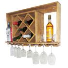 Adega De Parede 5 Colmeias 10x10 Garrafa Pinus Verniz Imbuia