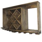 Adega De Parede Com 05 Colmeias 10x10 Para Garrafas Pinus Ipê