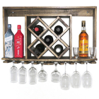 Adega De Parede Com 05 Colmeias 10x10 Para Garrafas Pinus Ipê