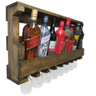 Adega De Parede Em Madeira Pinus Inclinada Para 8 Garrafas E