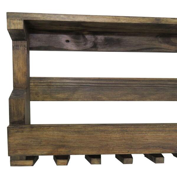 Adega De Parede Em Madeira Pinus Inclinada Para 8 Garrafas E