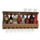 Adega De Parede Em Mdf Amadeirado Inclinada Para 8 Garrafas E