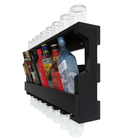 Adega De Parede Em Mdf Inclinada Para 8 Garrafas E 8 Taças Pr