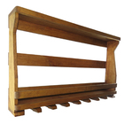 Adega De Parede Madeira Pinus Imbuia P/ 9 Garrafas E 8 Taças