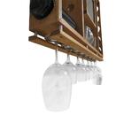 Adega De Vinho Em Madeira Para 10 Garrafas E 10 Taças Imbuia