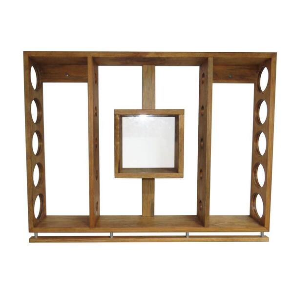 Adega De Vinho Em Madeira Para 10 Garrafas E 10 Taças Imbuia