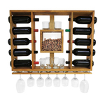 Adega De Vinho Em Madeira Pinus Com Porta Rolhas Para 10 Garr